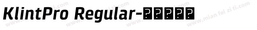 KlintPro Regular字体转换